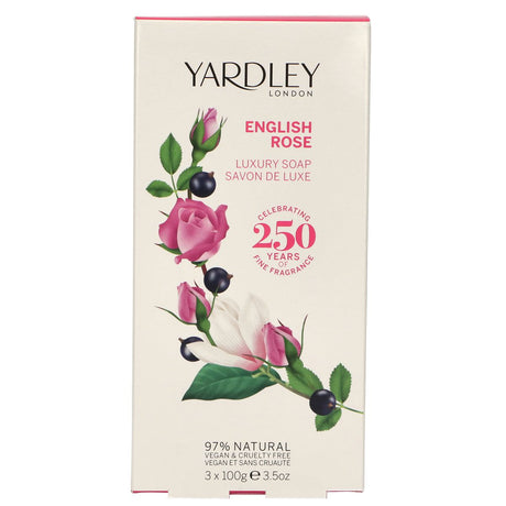 Savon à la rose anglaise Yardley London 3x100gr.