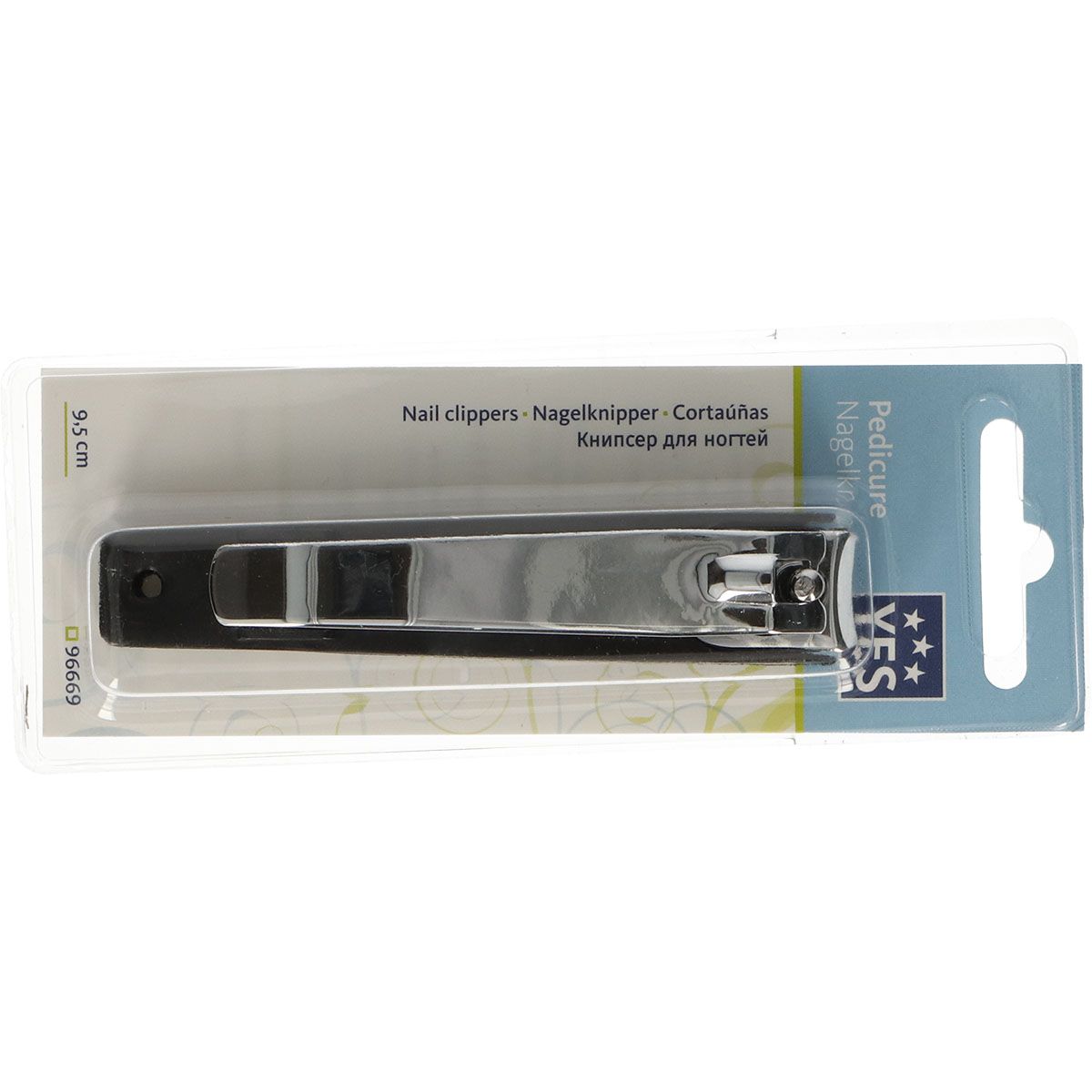 Oui coupe-ongles avec loquet argent 9,2 cm