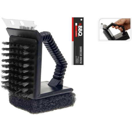 Campingmeister barbecue 3en1 brosse noir