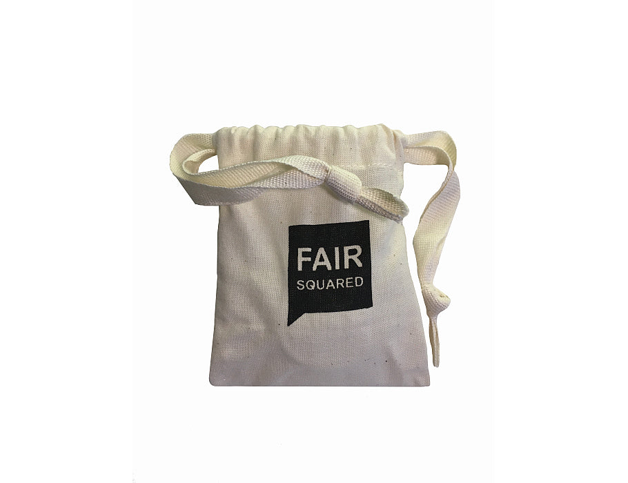 Sac à savon en coton carré équitable