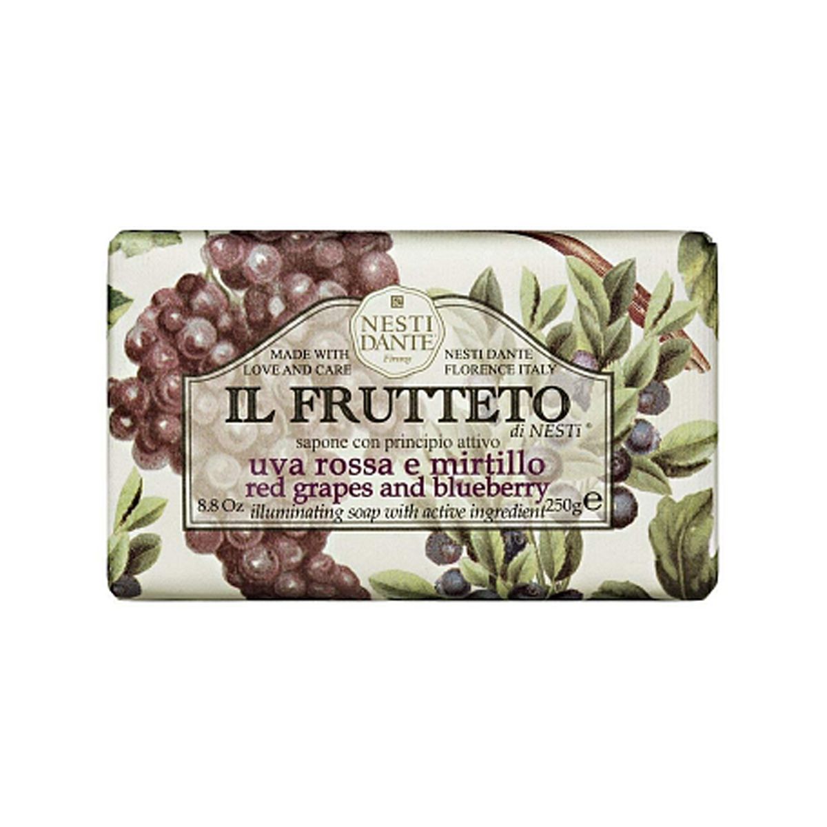 Nesti dante il frutteto savon aux raisins rouges et aux myrtilles 250gr.