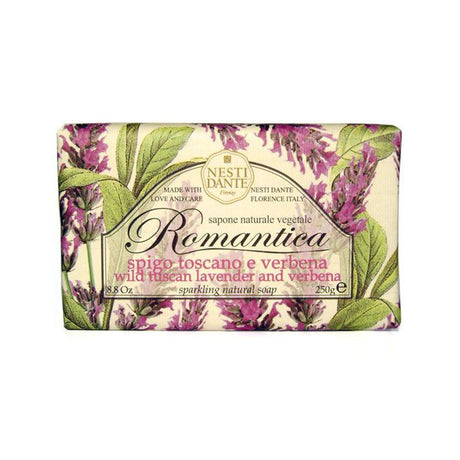 Savon à la verveine et à la lavande sauvage de Toscane Nesti dante Romantica 250gr.