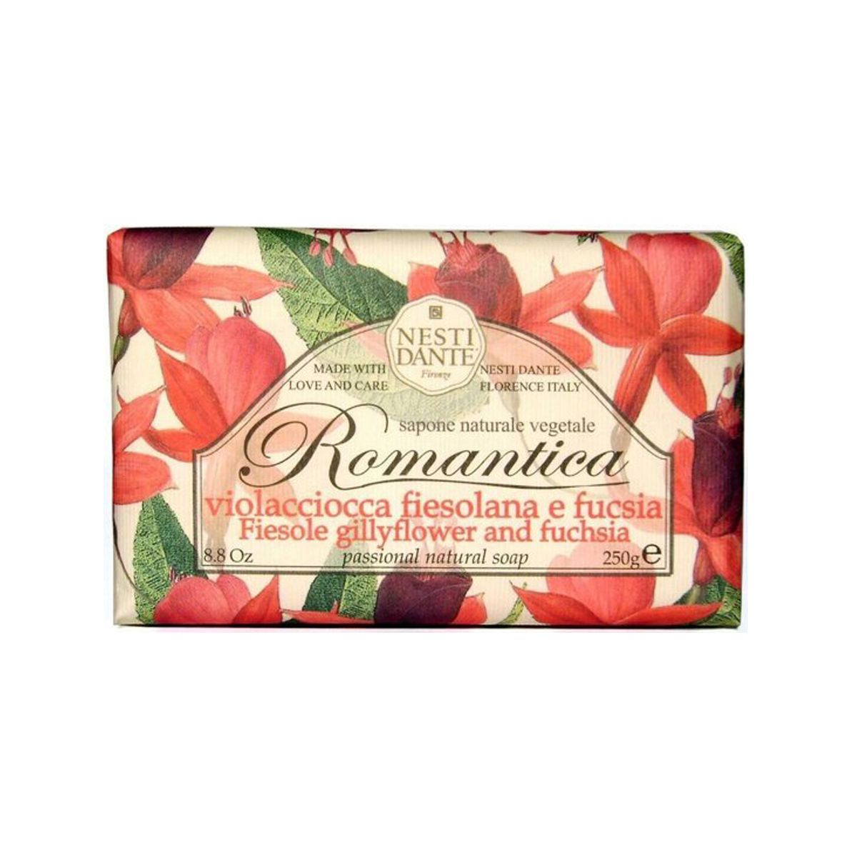Savon Nesti dante romantique fiesole giroflée fucsia 250gr.