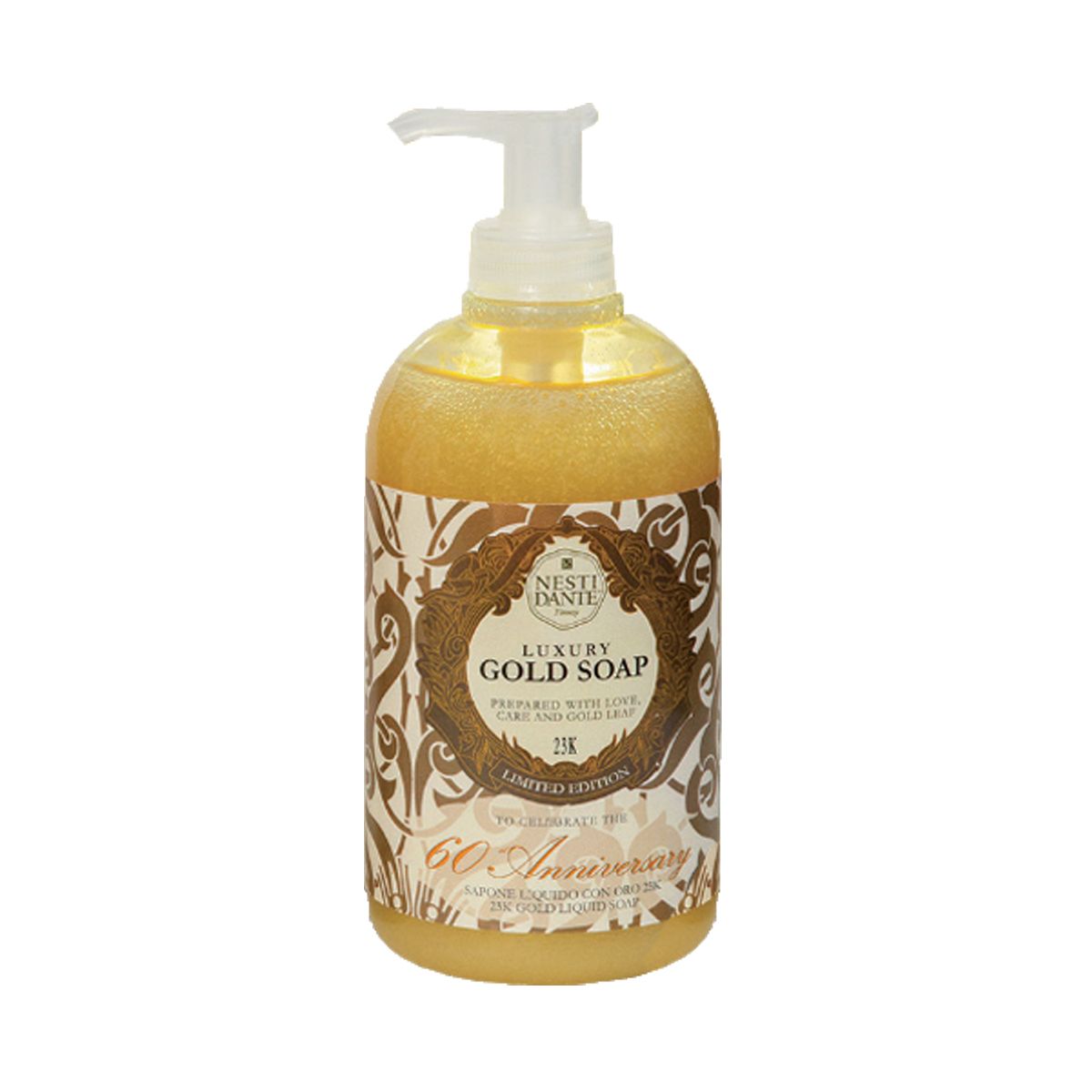 Pompe à savon dorée de luxe Nesti dante 500ml