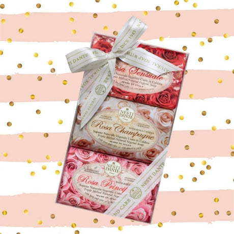 Nesti dante coffret cadeau savon rosa 3x150gr.