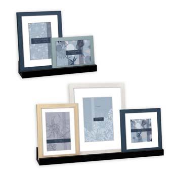 ZEP photo frame set EG958 Maratea 5 pieces with 2 wall shelves