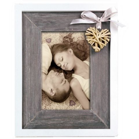 Zep cadre photo en bois ty0846 blaye gris blanc 10x15 cm