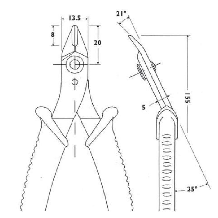 Pinces coupantes Piergiacomi | 138 mm | précision | 1 pièce - pg-tr30 pg-tr30