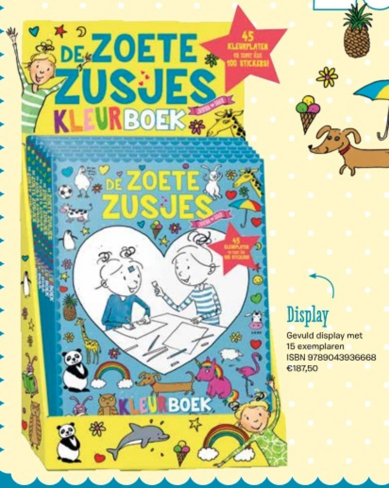 Livre de coloriage Kosmos sweet sisters (présentoir, 15 exemplaires)
