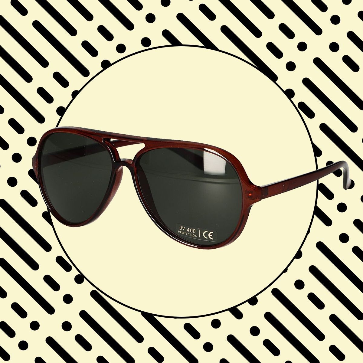 Lunettes de soleil Spectrum vintage pilote marron dames