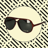 Lunettes de soleil Spectrum vintage pilote marron dames