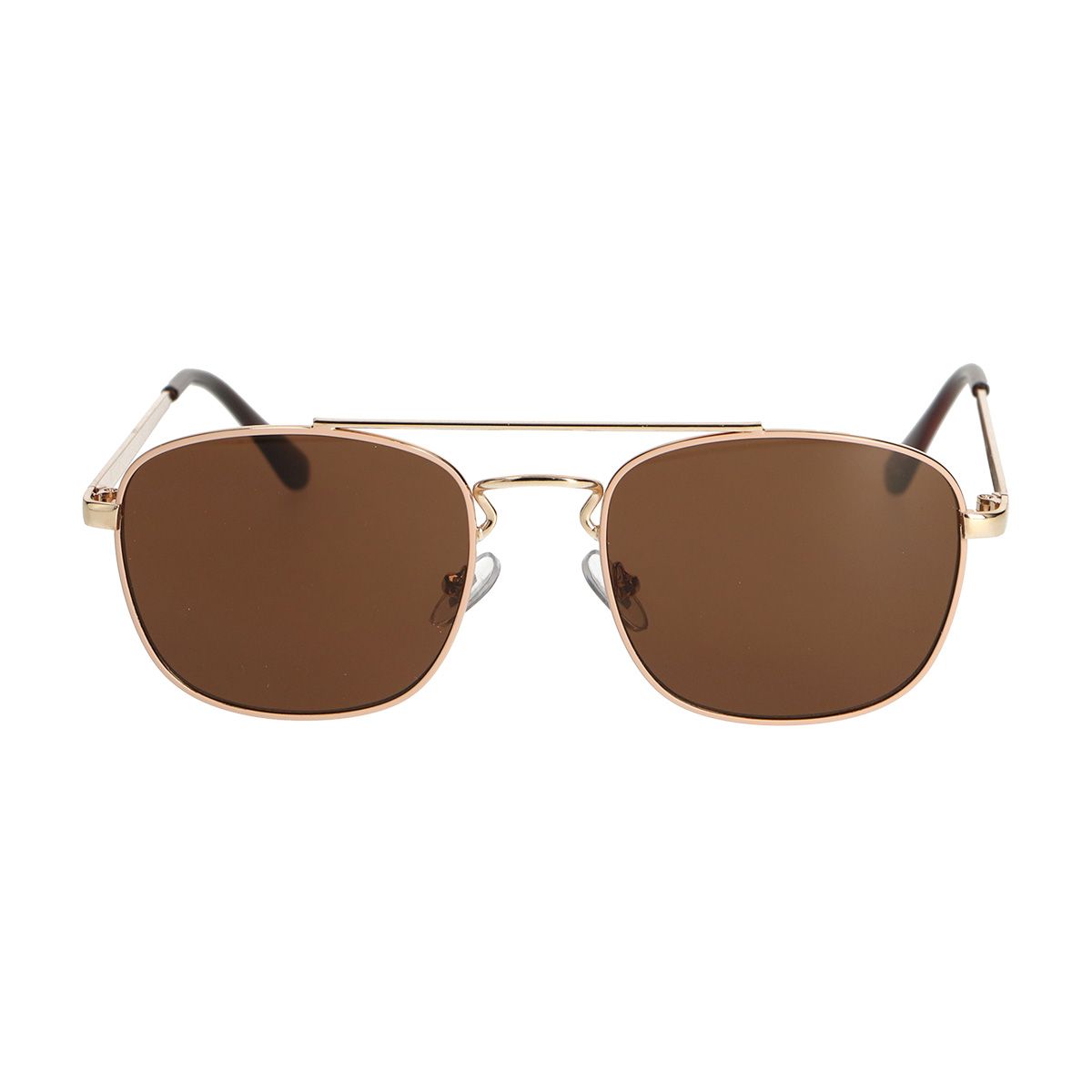 Spectrum lunettes de soleil pilote carré rose métal marron dames
