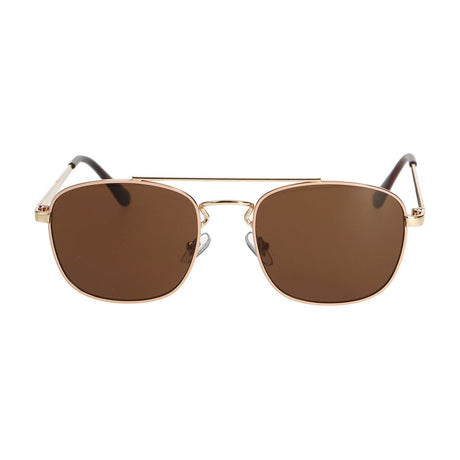 Spectrum lunettes de soleil pilote carré rose métal marron dames