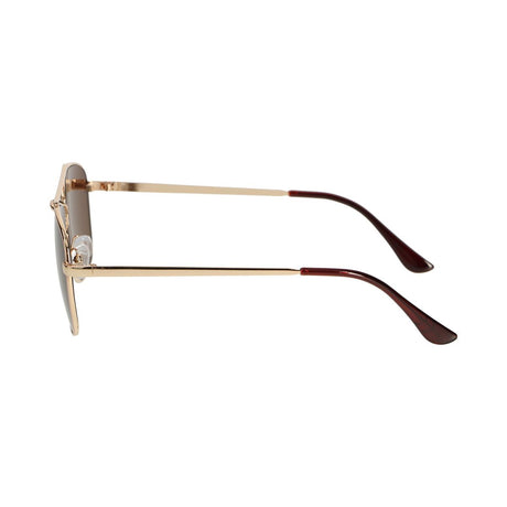 Spectrum lunettes de soleil pilote carré rose métal marron dames