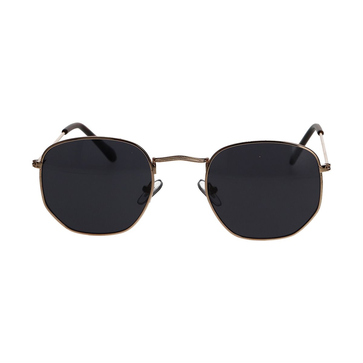 Lunettes de soleil Spectrum métal doré hexagone dames