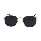 Lunettes de soleil Spectrum métal doré hexagone dames