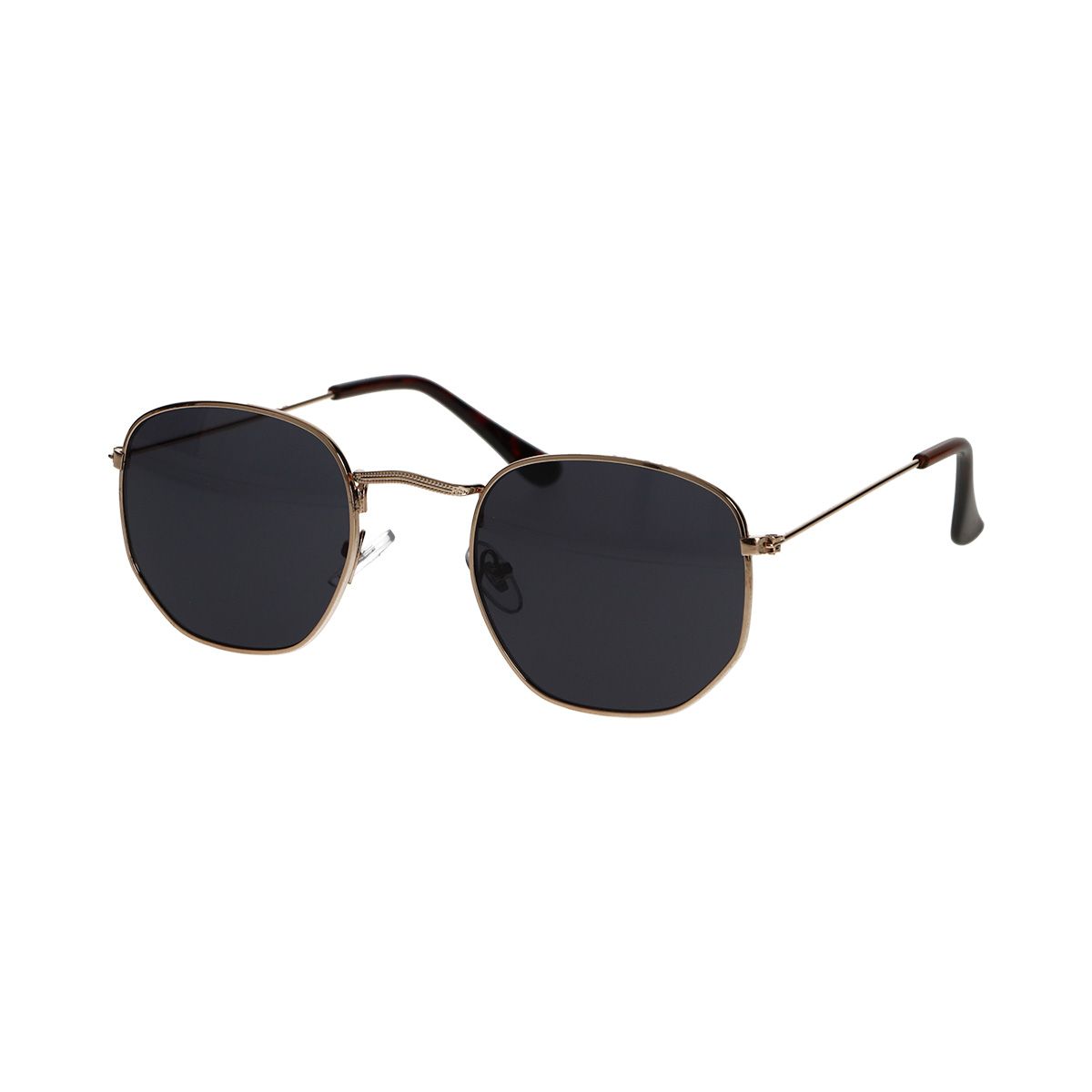 Lunettes de soleil Spectrum métal doré hexagone dames