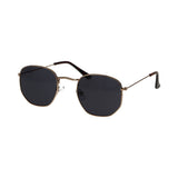 Lunettes de soleil Spectrum métal doré hexagone dames