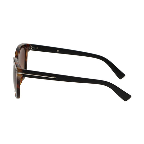 Lunettes de soleil Spectrum carrées tortue noir mat dames