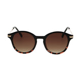 Lunettes de soleil Spectrum rondes demi-écaille noir femme
