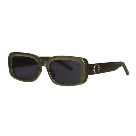 Lunettes de soleil Spectrum tendance rectangle verre fumé vert dames