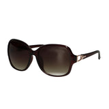 Lunettes de soleil Spectrum marron foncé rondes dames