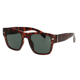 Lunettes de soleil Spectrum marron havana larges dames