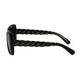 Lunettes de soleil Spectrum noires tressées pour femmes