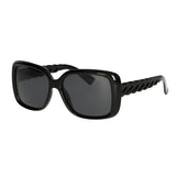 Lunettes de soleil Spectrum noires tressées pour femmes