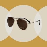 Lunettes de soleil Spectrum Pilot Or Marron Homme
