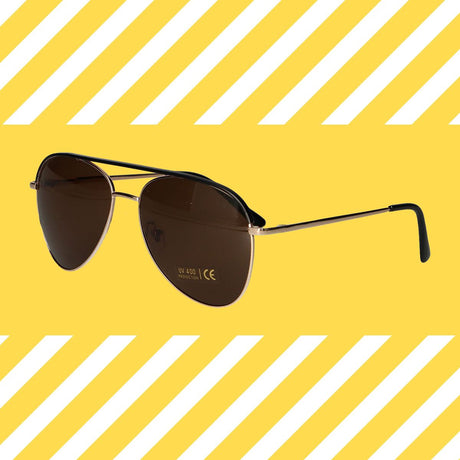 Lunettes de soleil Spectrum Pilot Or Noir Marron Homme
