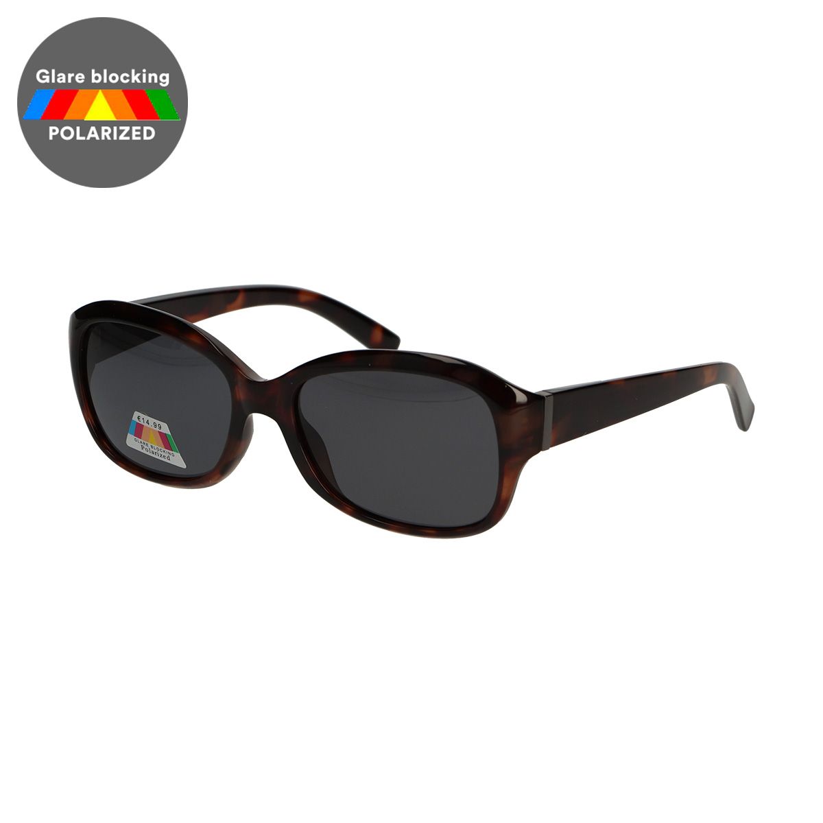 Lunettes de soleil polarisées Spectrum ovales tortue gris dames