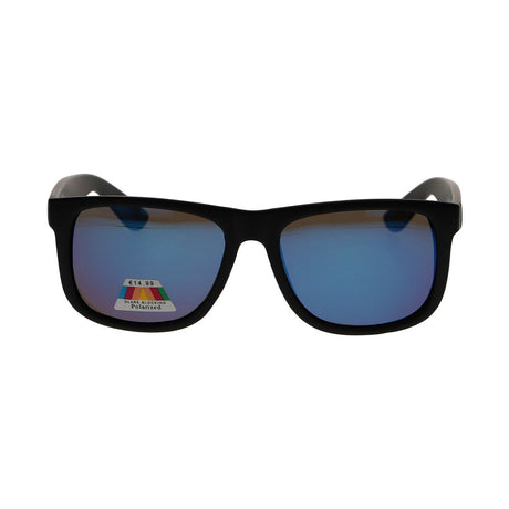 Lunettes de soleil polarisées Spectrum carrées noir mat bleu homme