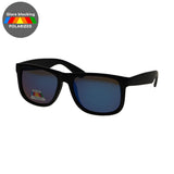 Lunettes de soleil polarisées Spectrum carrées noir mat bleu homme