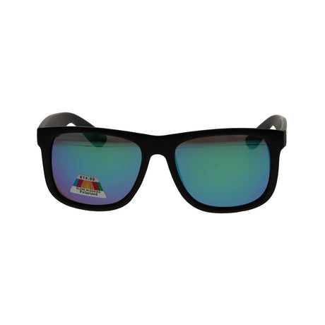 Lunettes de soleil polarisées Spectrum carrées noir mat vert homme