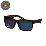 Lunettes de soleil polarisées Spectrum carré écaille bleu unisexe