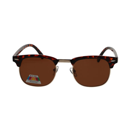 Lunettes de soleil polarisées Spectrum club square havana doré marron unisexe