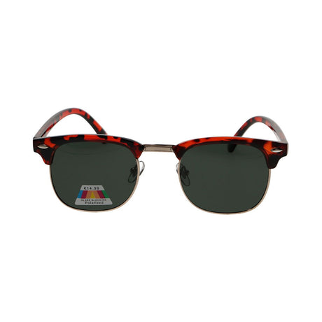 Lunettes de soleil polarisées Spectrum club square havana or vert unisexe