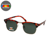 Lunettes de soleil polarisées Spectrum club square havana or vert unisexe