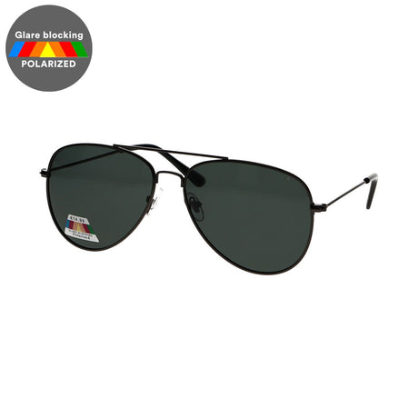 Lunettes de soleil polarisées Spectrum pilote noir vert homme