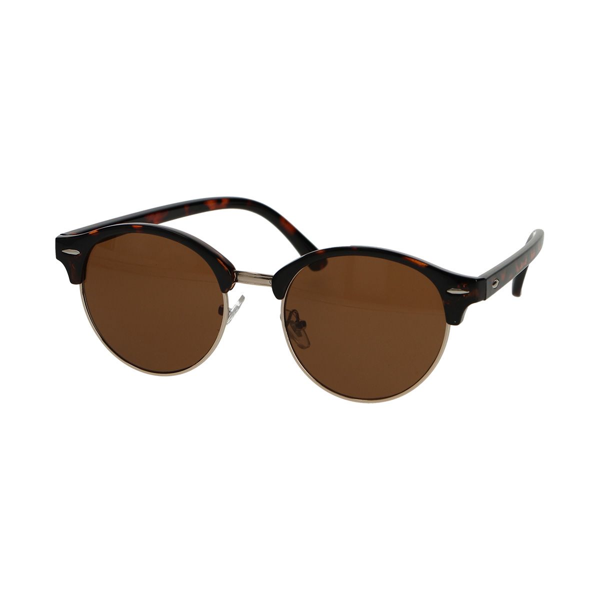 Lunettes de soleil Spectrum club rondes havane doré marron unisexe