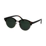 Lunettes de soleil Spectrum club rondes havane or vert unisexe