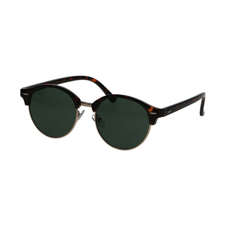 Lunettes de soleil Spectrum club rondes havane or vert unisexe