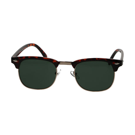 Lunettes de soleil Spectrum club square havana or vert unisexe