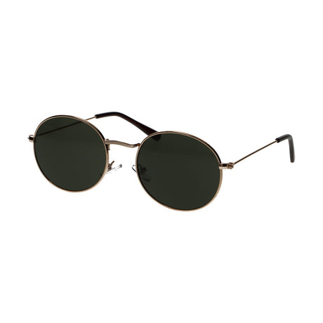 Lunettes de soleil Spectrum plates ovales métal doré vert unisexe
