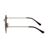 Lunettes de soleil Spectrum plates ovales métal doré marron unisexe