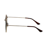 Lunettes de soleil Spectrum rondes métal doré marron unisexe
