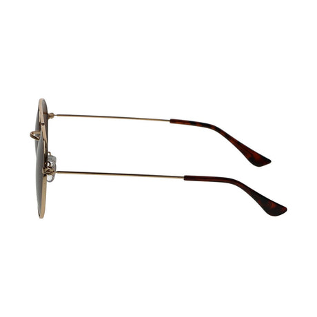 Lunettes de soleil Spectrum rondes métal doré marron unisexe