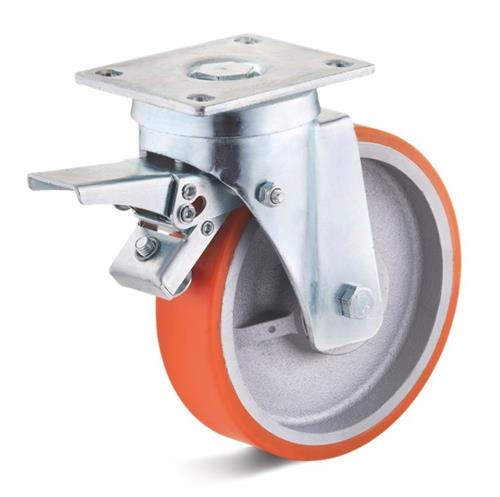 Roulette pivotante Torwegge + frein robuste 150x50mm (u)