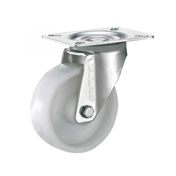 Tarsus Zwenkwiel 100 mm. blanc